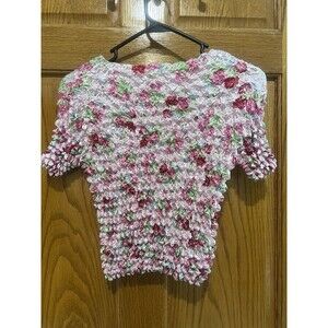 Floral Popcorn Unbranded Stretch Top One Size